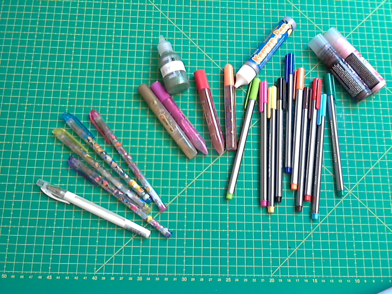 penne colori glitter scrapbooking