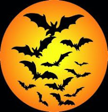 Halloween pipistrelli sulla luna