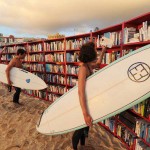 Celebrating the 30th birthday of the IKEA BILLY bookcase on Bondi Beach, Sydney, Australia